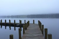 Coniston Jetty, mist, reflection, Lake District, credit Richard Medrington