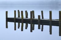 Coniston Jetty, mist, reflection, Lake District, credit Richard Medrington